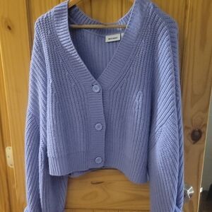Weekday purple cardigan, size L